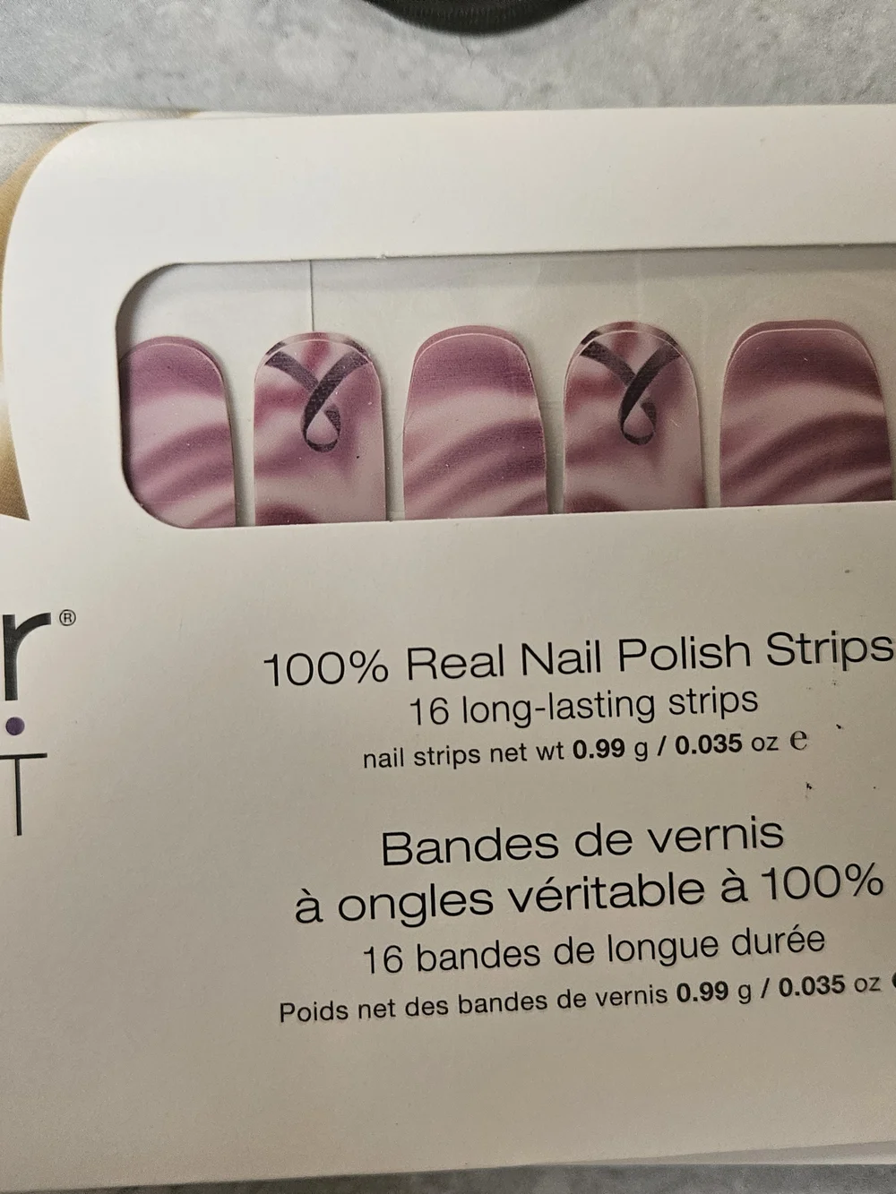 Color Street Pink Marble Nail Polish Strips